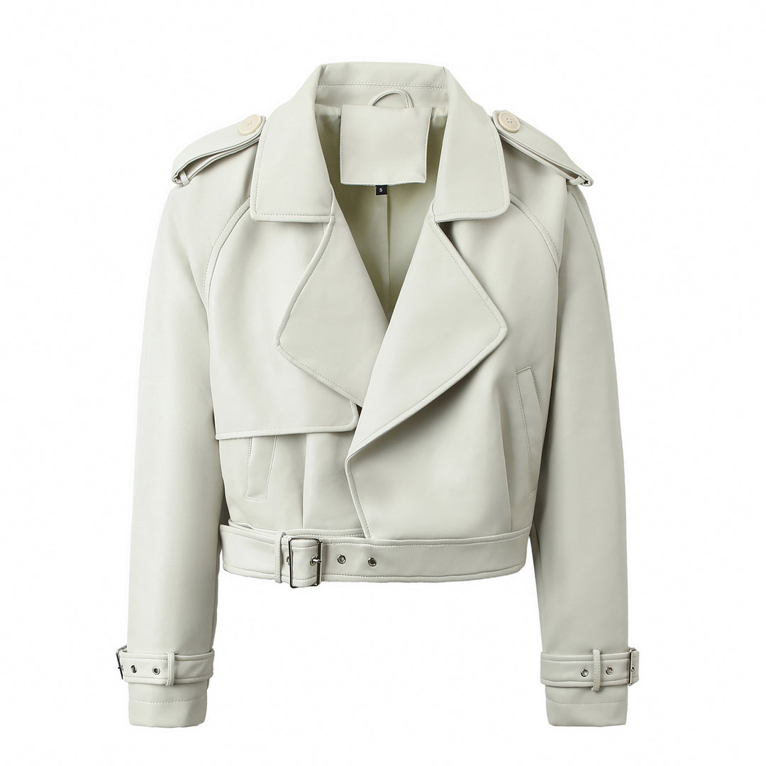 Damen Modische Bikerjacke mit asymmetrischem Reißverschluss Drune