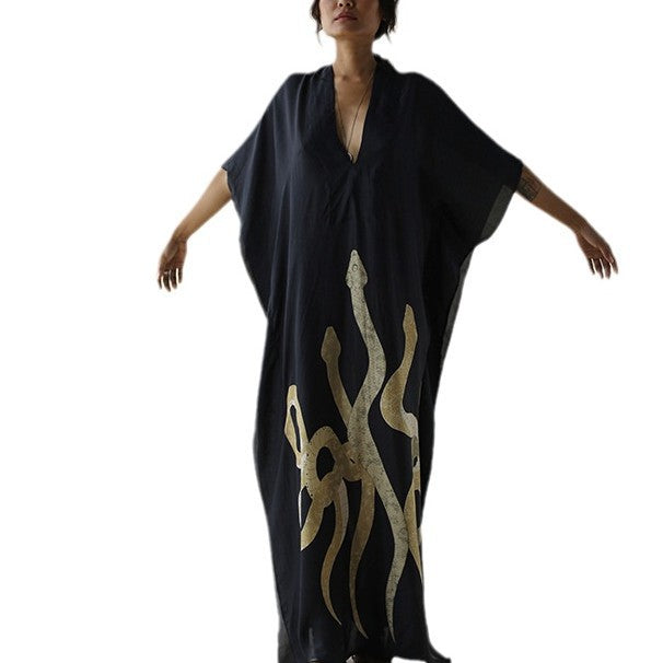 Damen Maxi-Kleid mit einzigartigem Schlangen-Design Drune