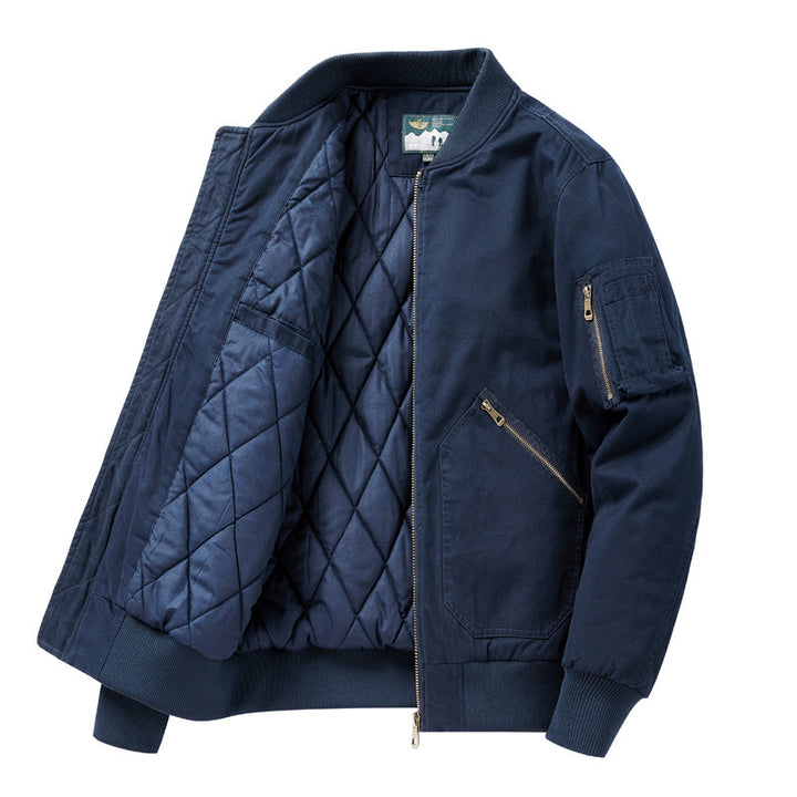 Herren Freizeit Bomberjacke mit Steppfutter Drune