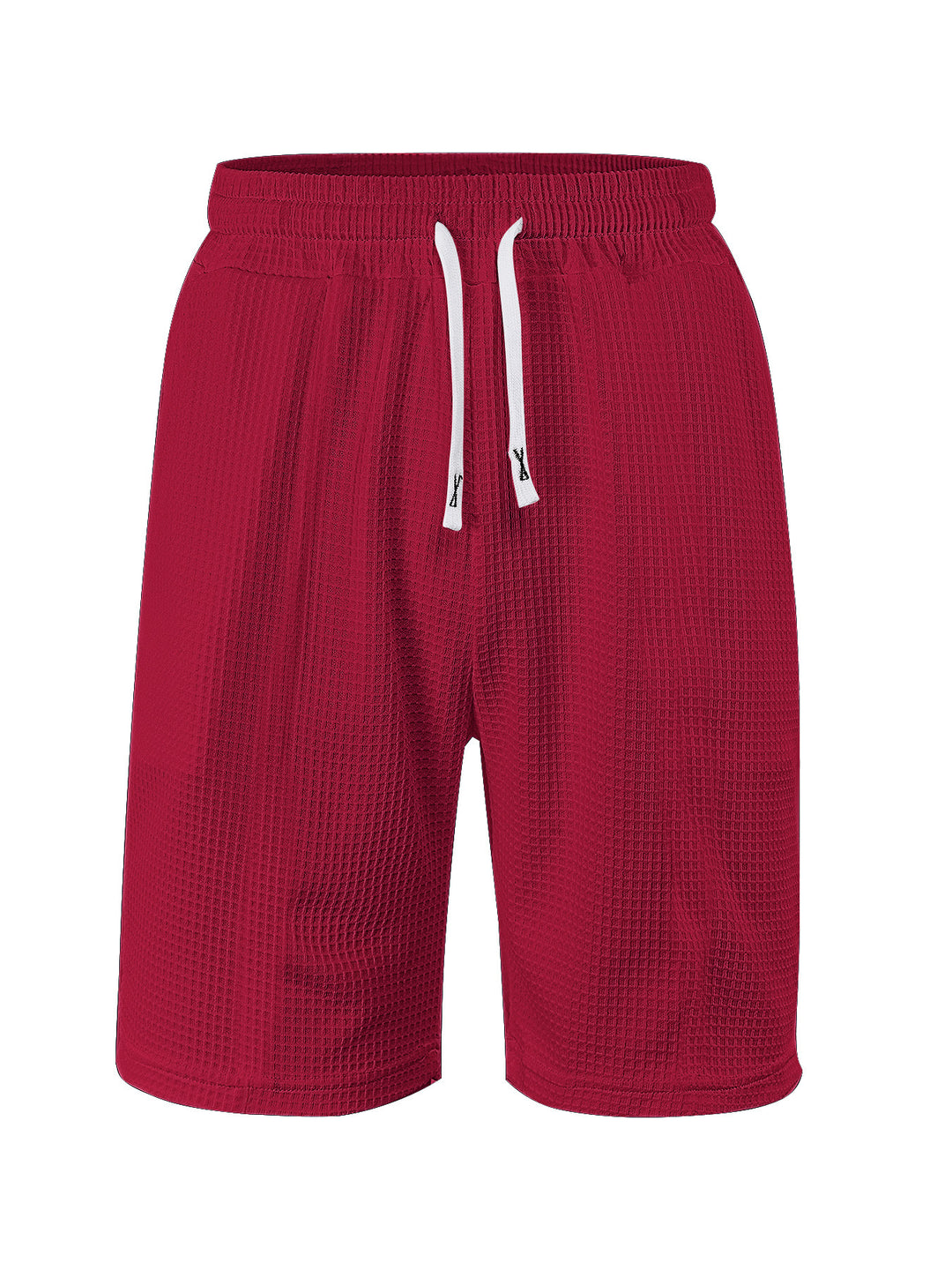 Herren nan atmungsaktive Waffel-Pyjama-Shorts mit elastischem Komfortbund, Tunnelzug und seitlichen Eingrifftaschen Drune