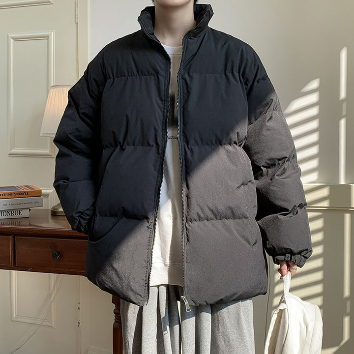 Unisex Oversize Steppjacke mit hohem Stehkragen und Thermofutter Drune