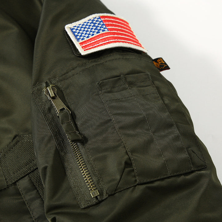 Herren Fliegerjacke mit Sherpa-Kragen und multifunktionalen Taschen Drune