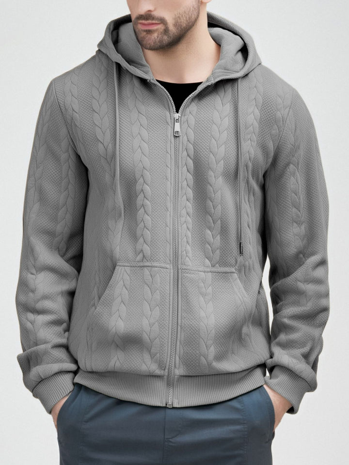 Herren Strickjacke mit Kapuze Drune