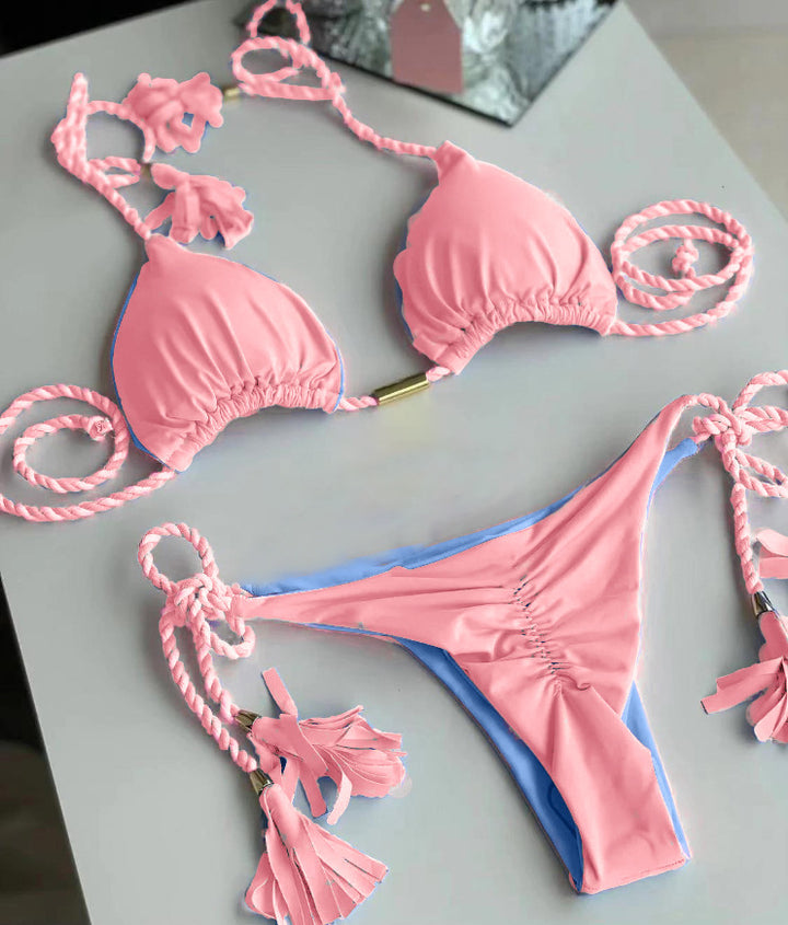 Damen Bikini-Set mit verstellbaren Riemen und raffiniertem Design Drune