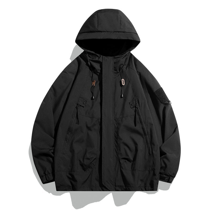 Herren Wasserabweisende Übergangsjacke mit Kapuze Drune