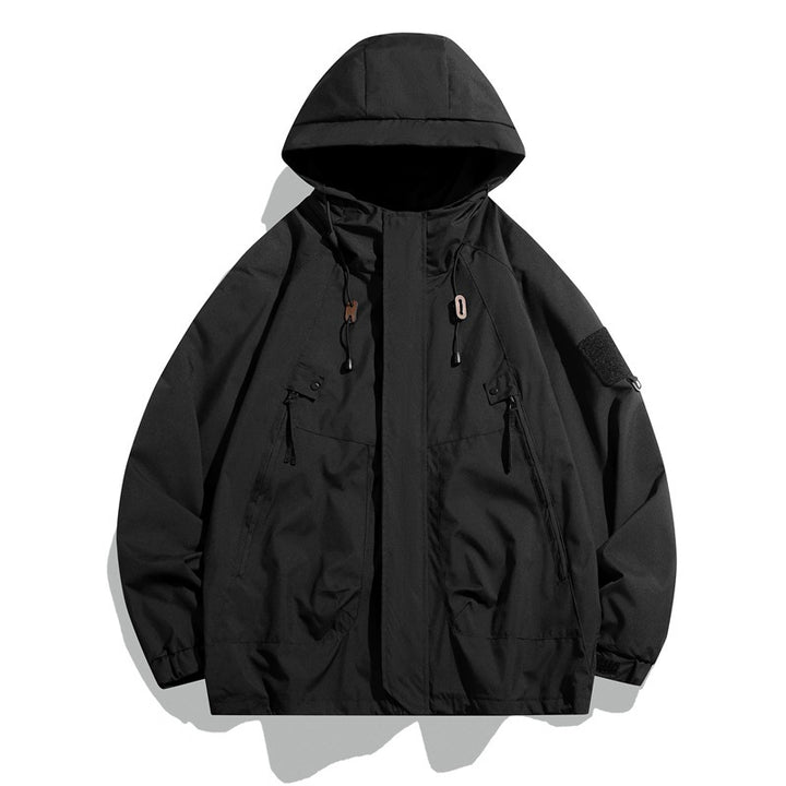 Herren Wasserabweisende Übergangsjacke mit Kapuze Drune