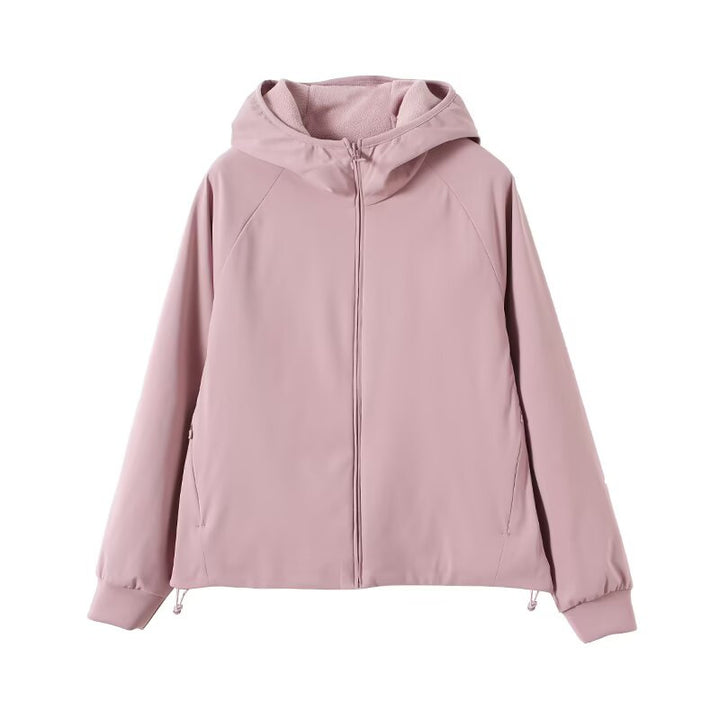 Damen fürdiferente Fleecejacke mit Kapuze Drune