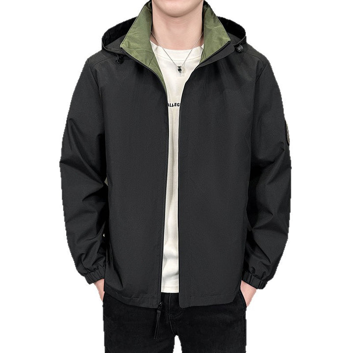 Herren Leichte Übergangsjacke mit verstellbarer Kapuze Drune