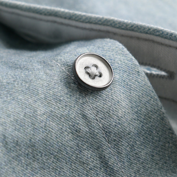 Herren Denim-Overshirt mit Used‑Effekt und Brusttasche Drune