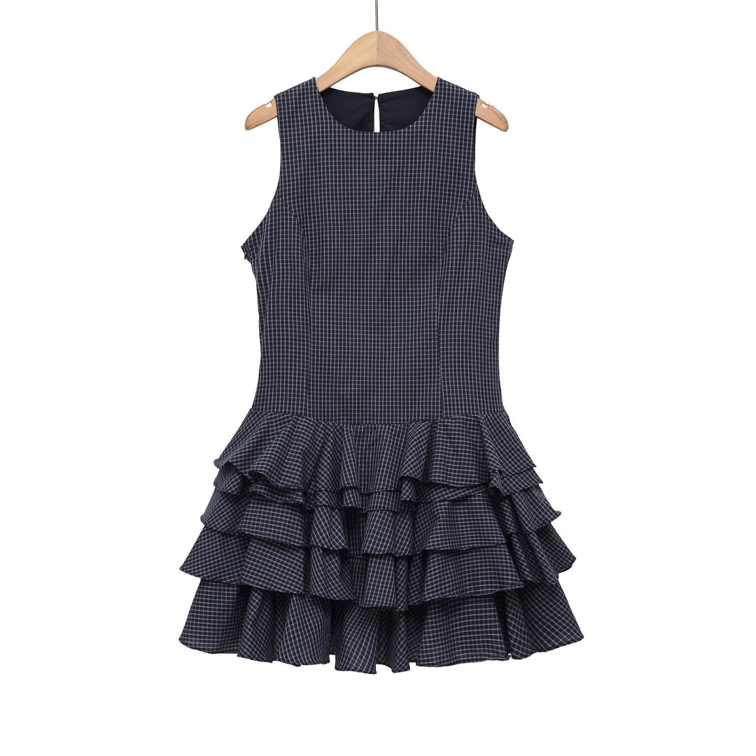 Damen Raffiniertes Sommerkleid mit voluminösem Rüschensaum und elegantem Muster Drune