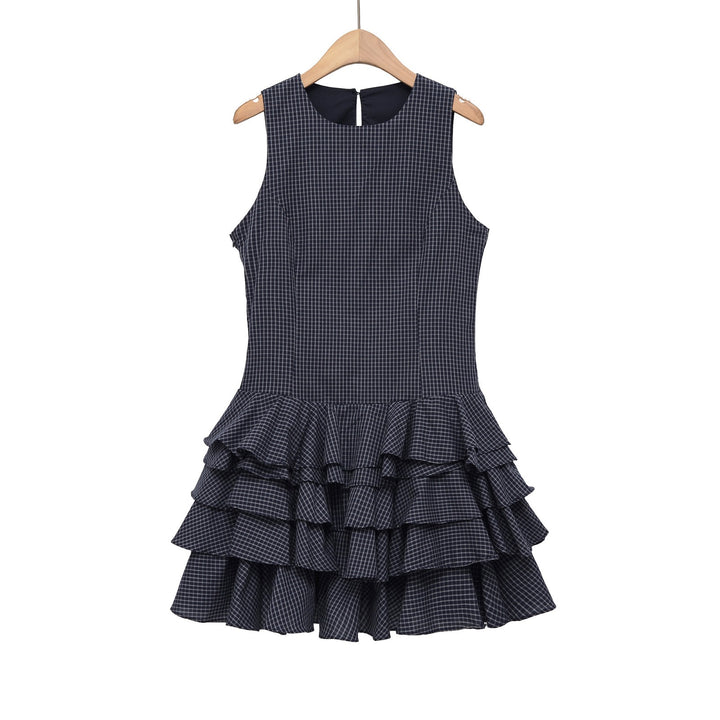Damen Raffiniertes Sommerkleid mit voluminösem Rüschensaum und elegantem Muster Drune