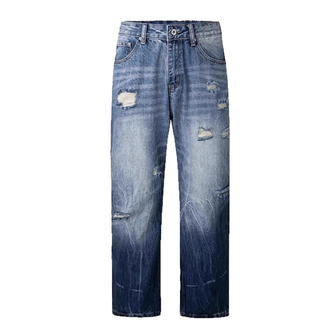 Damen Destroyed Baggy Jeans Drune