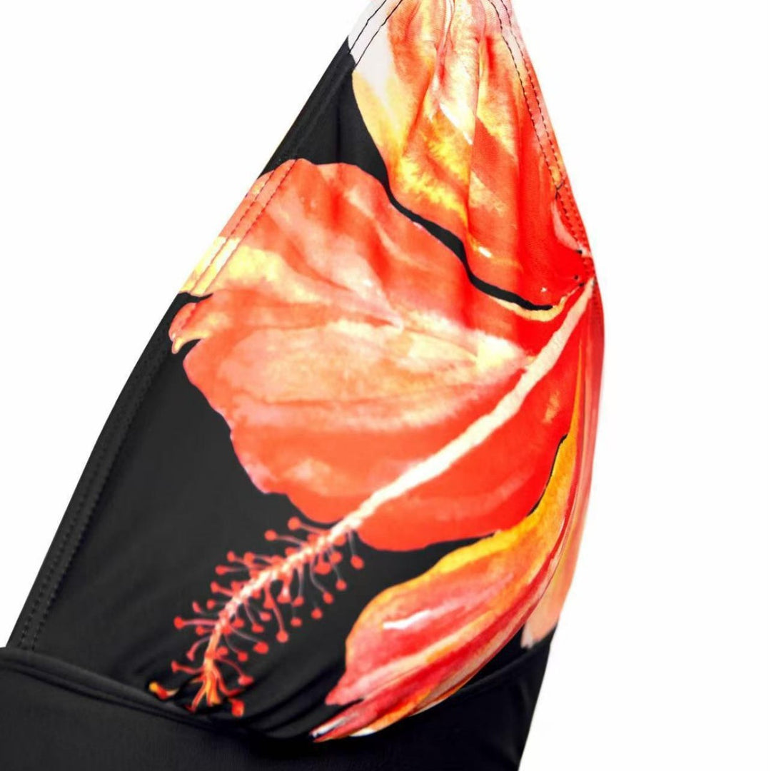 Damen Eleganter Einteiler mit floralen Akzenten Drune