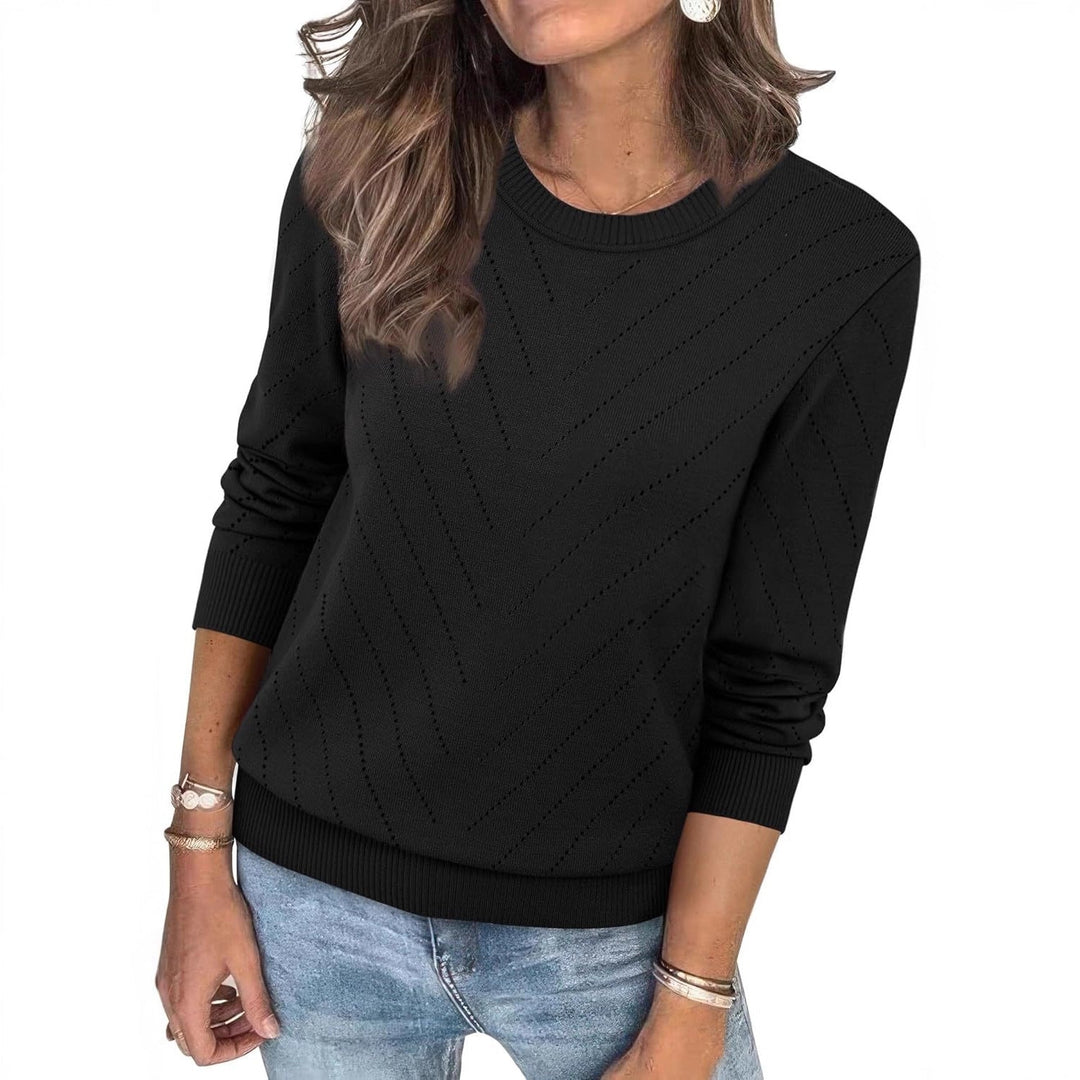 Damen eleganter gestreifter Pullover Drune