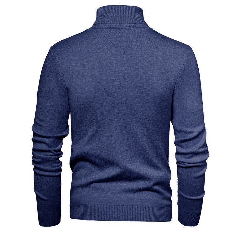 Herren eleganter Rollkragenpullover aus feiner Merinowolle Drune