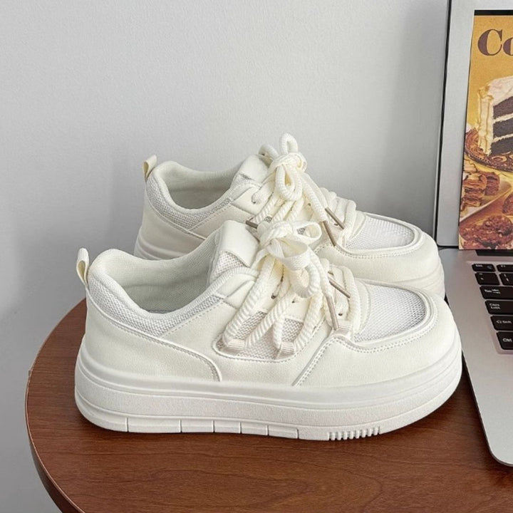 Damen modische Sneakers mit hochgezogenem Schaft und dämpfender Sohle Drune