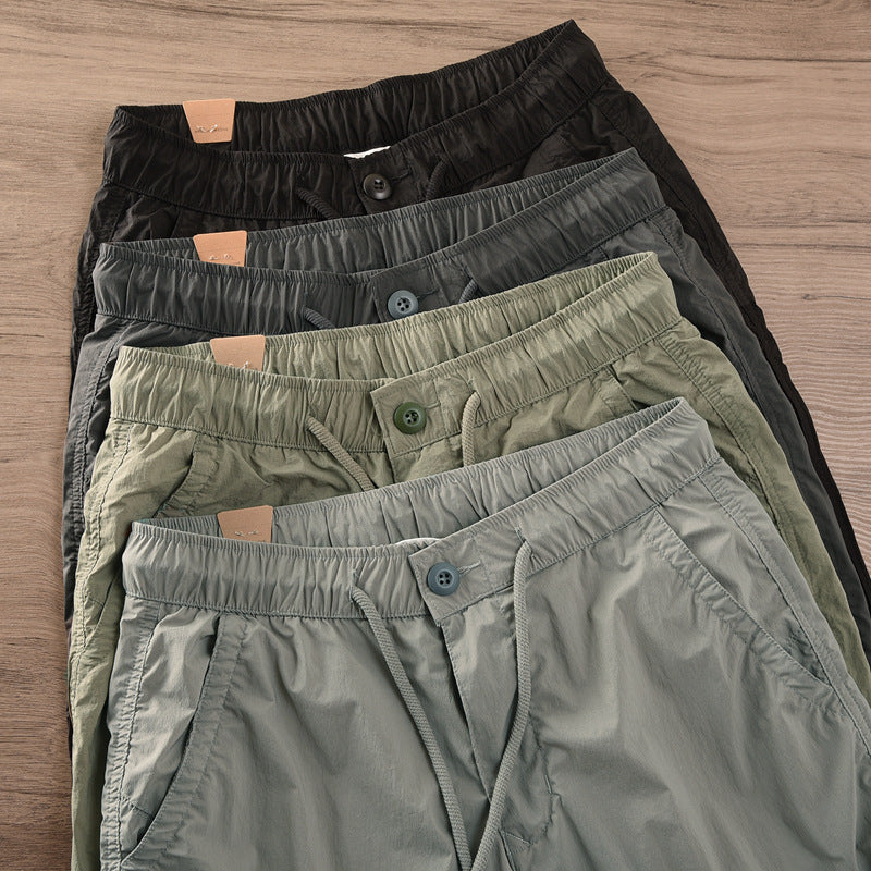 Herren lässige Jogginghose mit elastischem Bund und seitlichen Taschen Drune