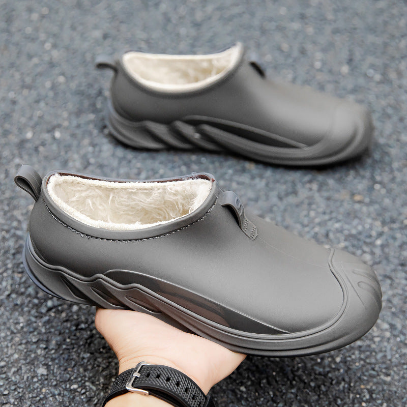 Herren Gefütterte wasserdichte Kurzschlupf-Clogs mit Thermofutter und profiliertem Outdoor-Sohlenprofil Drune