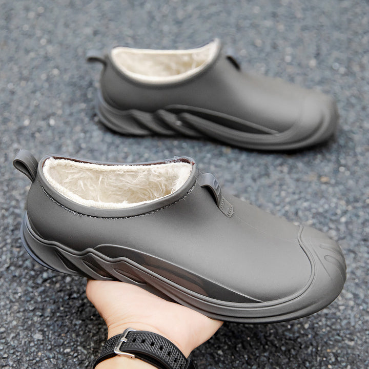 Herren Gefütterte wasserdichte Kurzschlupf-Clogs mit Thermofutter und profiliertem Outdoor-Sohlenprofil Drune