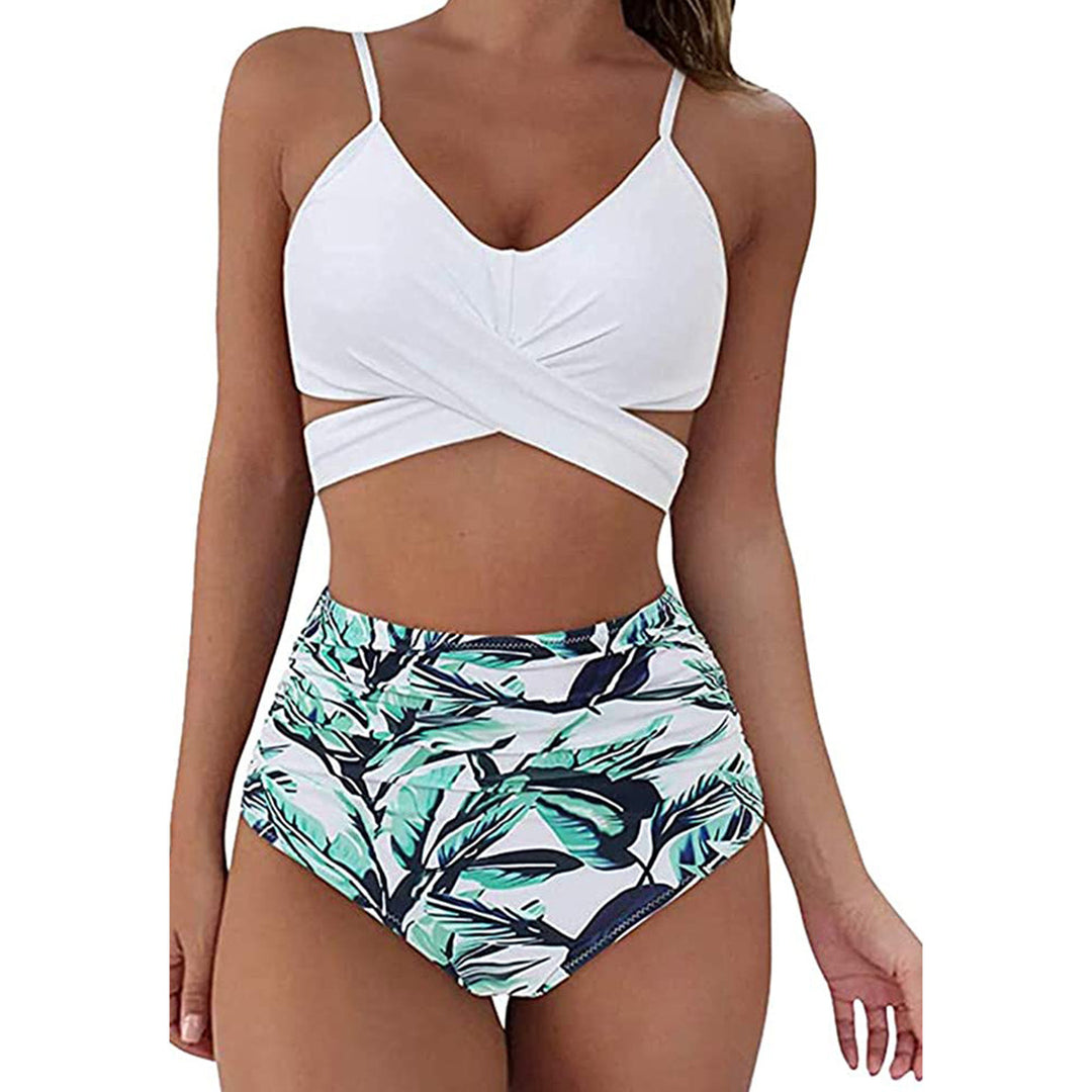 Damen Crop-Top Bikini-Set mit geflochtenem Design Drune