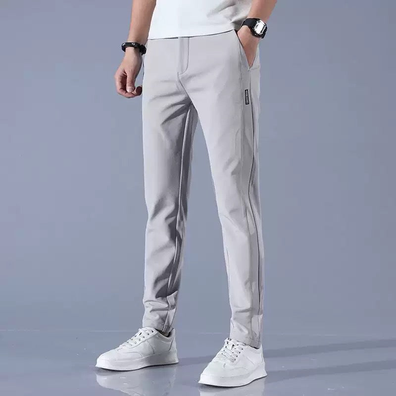 Herren elegante Anzughose mit elastischem Bund und praktischen Eingrifftaschen Drune