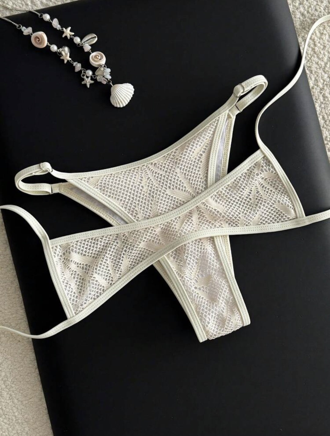Damen Zweiteiliger Bikini mit elegantem Streifenmuster Drune