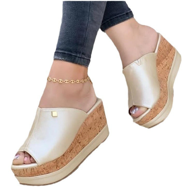 Damen Komfortable Keilschuhe mit elegantem Design und hochwertiger Korksohle Drune