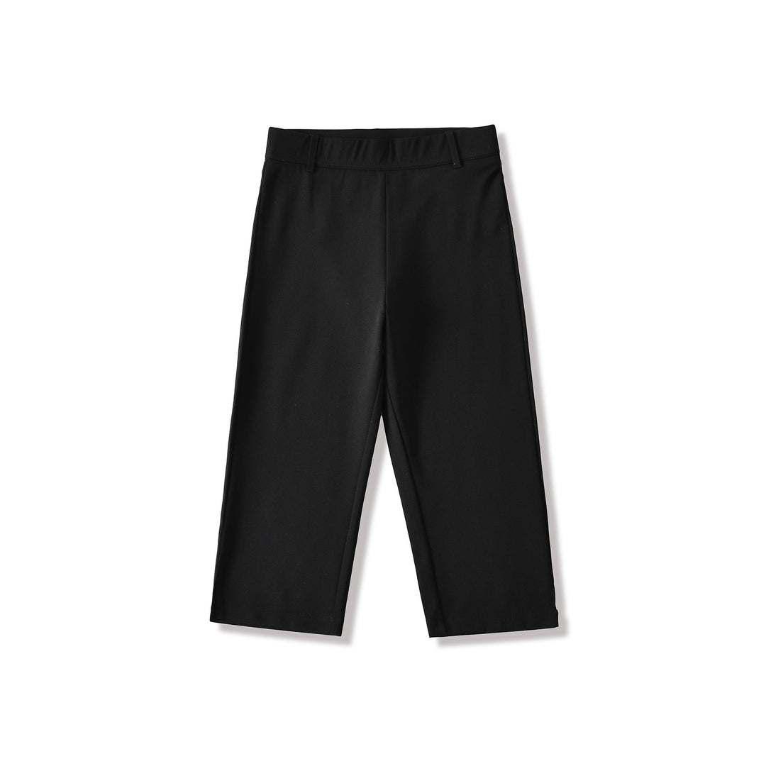 Damen Capri-Stretchhose mit hohem Bund, schmaler Silhouette und Bein-Schlitz Drune