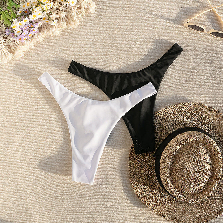Damen Hochgeschnittener Bikini mit seitlichen Bindebändern Drune