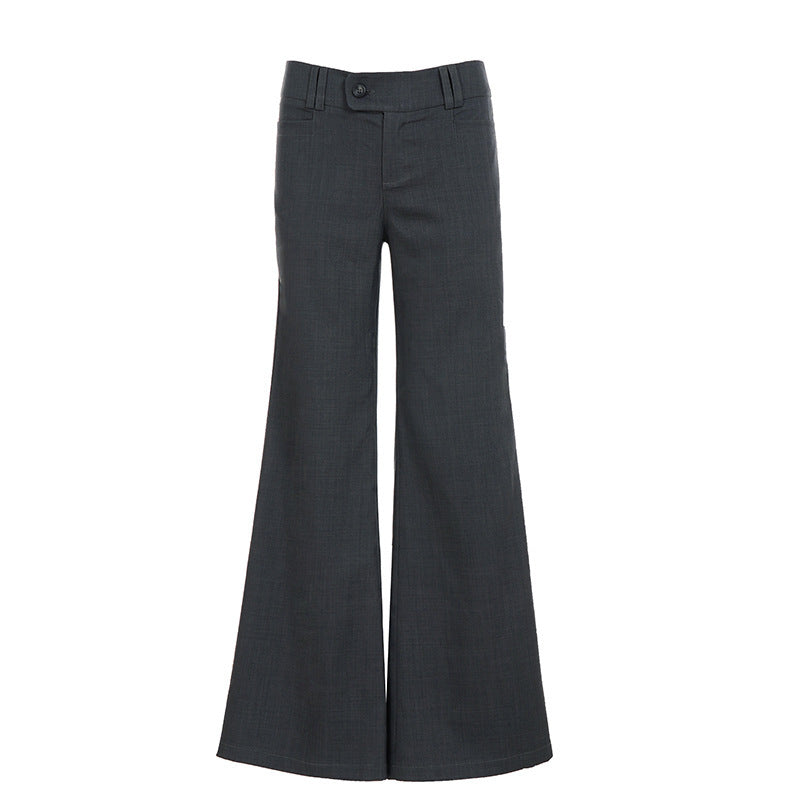 Damen Hochtaillierte Schlaghose aus Wollmix mit weitem Bein Drune