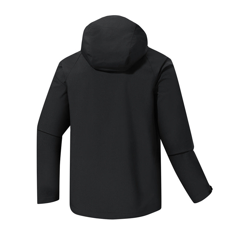 Herren Urbaner Softshell-Trekkingparka mit nahtversiegelter Wetterschutzmembran und anatomischer Kapuze Drune