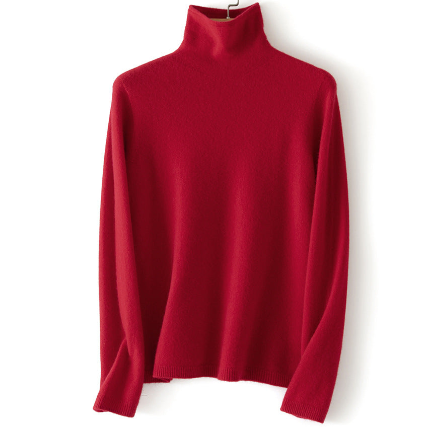 Damen Feinstrick Rollkragenpullover aus Kaschmirmischung leicht oversized Drune