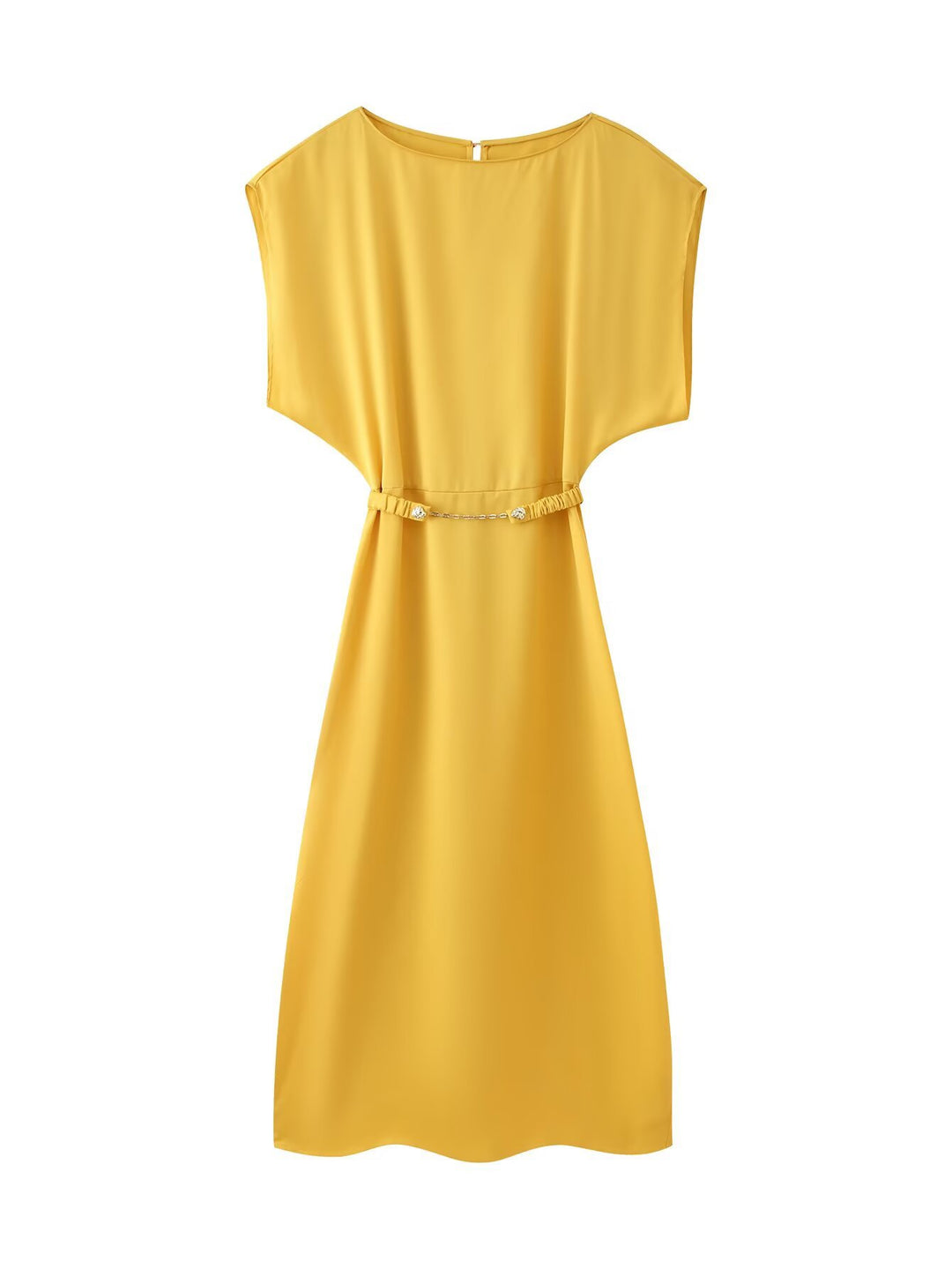 Damen lässiges Wickelkleid mit Gürtelakzenten Drune