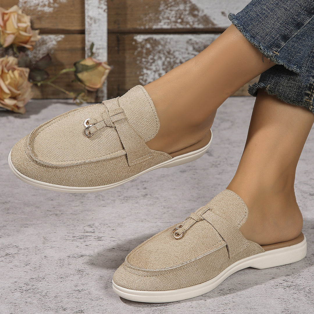 Damen Mokassin-Pantoletten mit elegantem Design und hochwertiger Oberflächenstruktur Drune