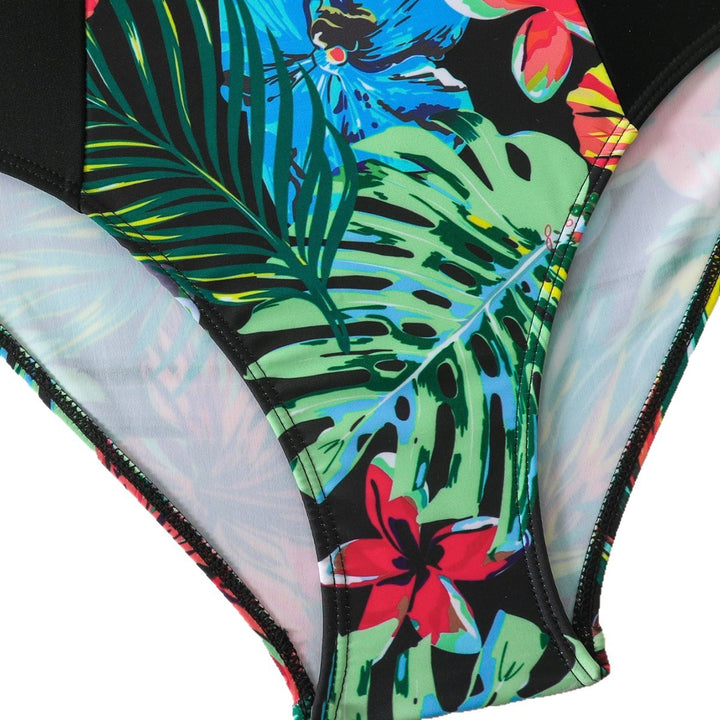 Damen Einteiler Badeanzug mit floralem Muster Drune