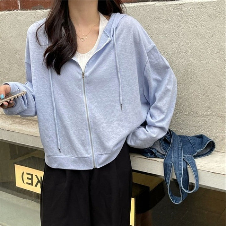 Damen Freizeitkapuzenjacke mit lässigem Schnitt und hochwertiger Baumwollmischung