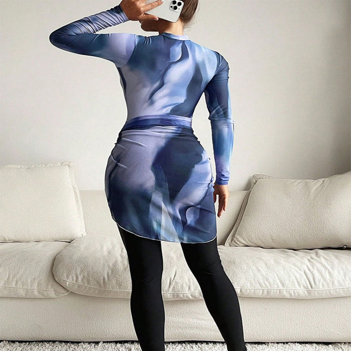 Damen Funktionskleid mit elegantem Wickeldesign Drune