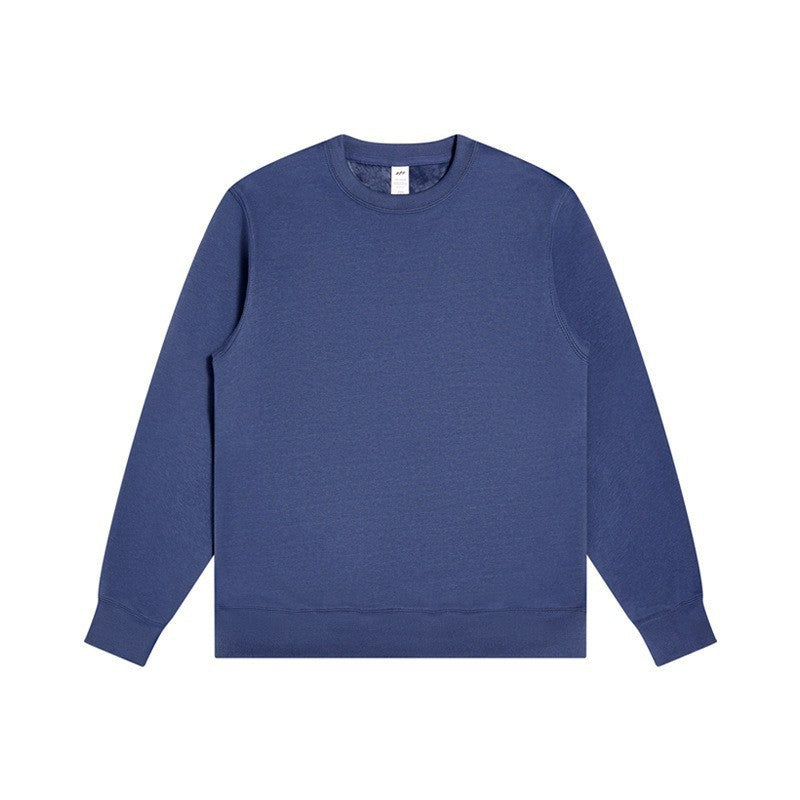Unisex Minimalistisches Baumwoll-Sweatshirt mit Rundhals, Rippbündchen & Relaxed Fit Drune