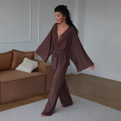 Damen Komfortables Oversized Lounge-Set Drune