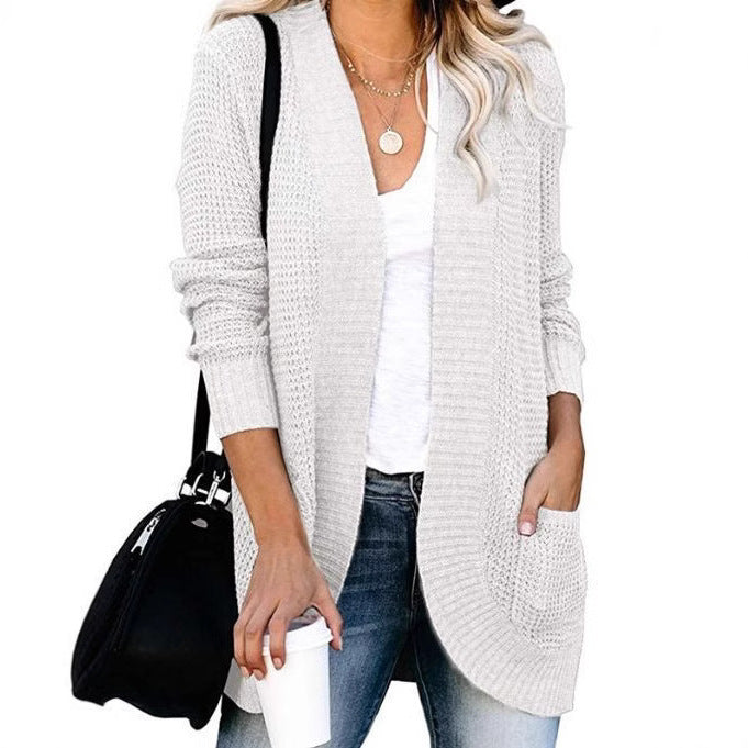Damen Strickcardigan mit praktischen Taschen und luftiger Struktur Drune