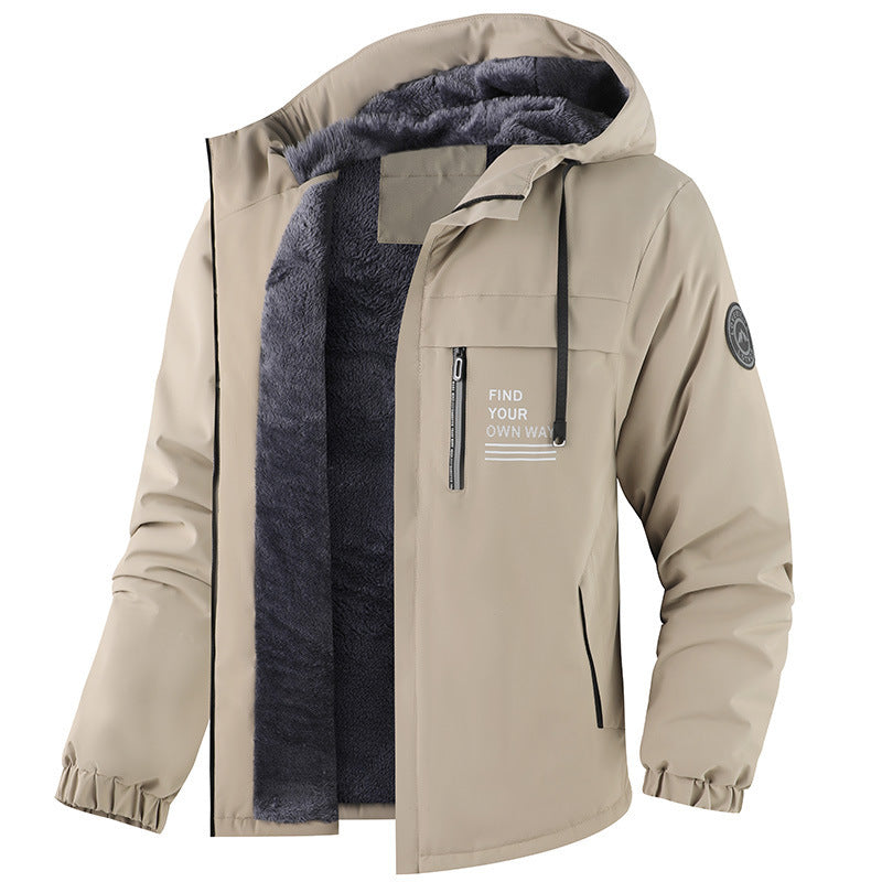 Herren Wetterfeste Übergangsjacke mit Fleece-Innenfutter Drune