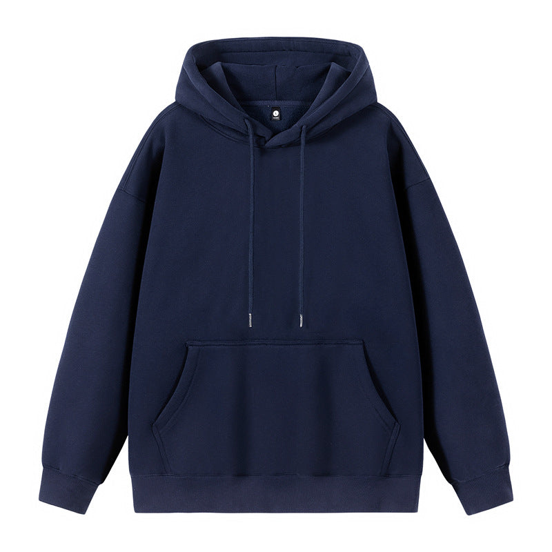 Unisex Oversize-Kapuzenpullover mit Kängurutasche und überschnittener Schulter Drune