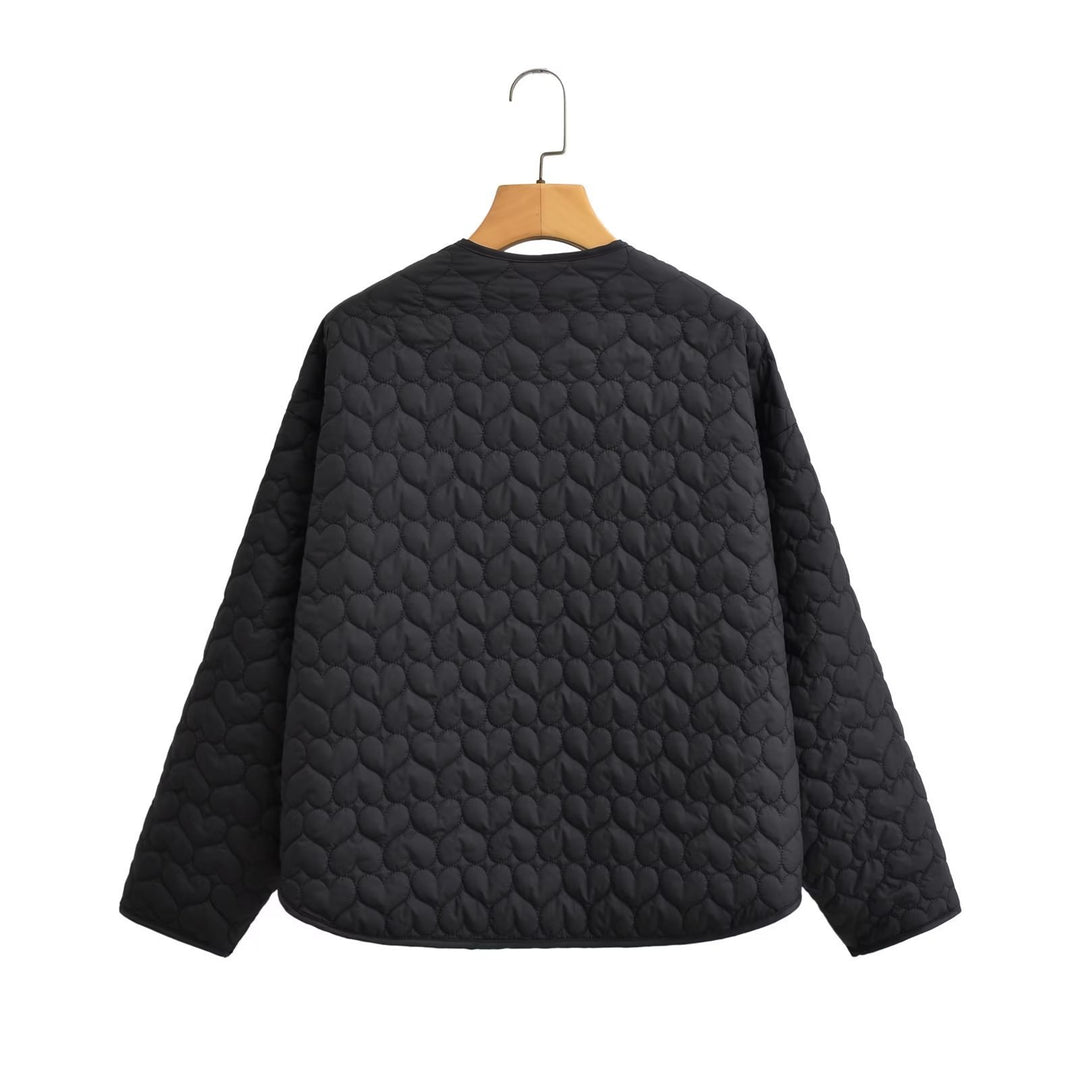 Damen gesteppte Übergangsjacke mit seitlichen Eingrifftaschen und modernem Design Drune