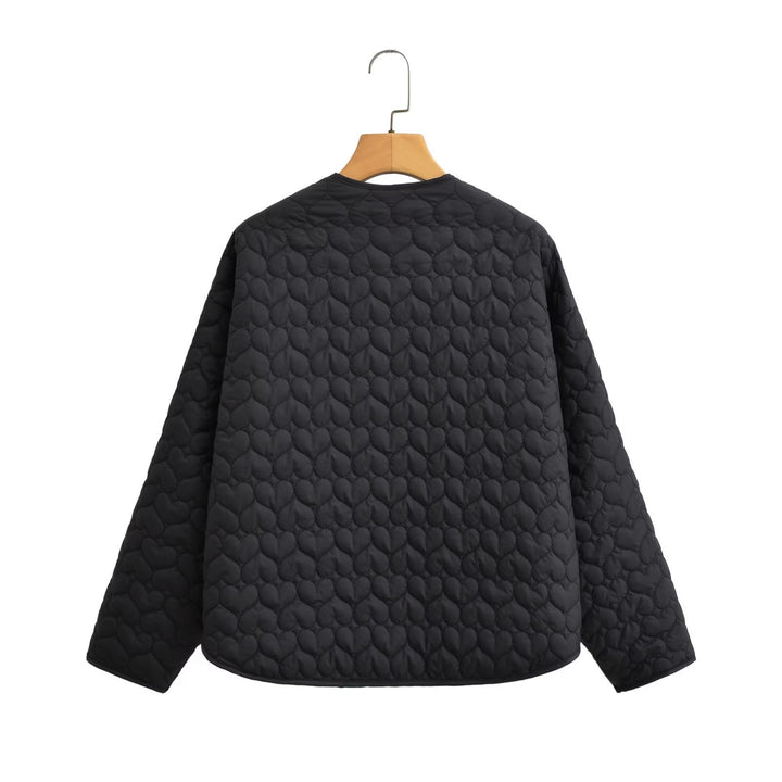Damen gesteppte Übergangsjacke mit seitlichen Eingrifftaschen und modernem Design Drune