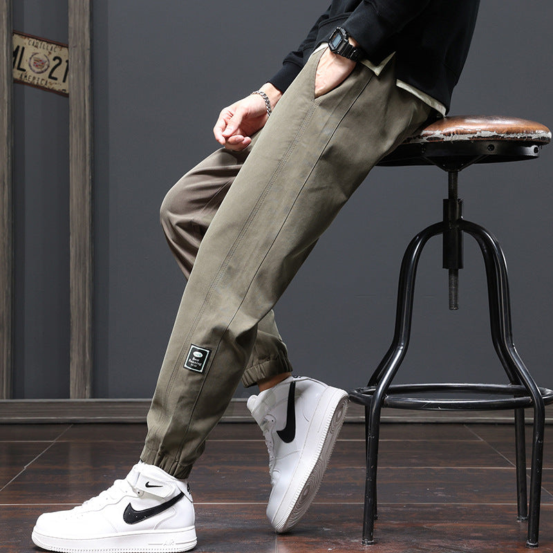 Herren Relaxed-Fit Joggerhose mit elastischem Bund, Kordelzug und Bündchen Drune