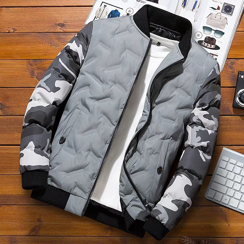 Herren Modische Übergangsjacke im Camouflage-Stil Drune
