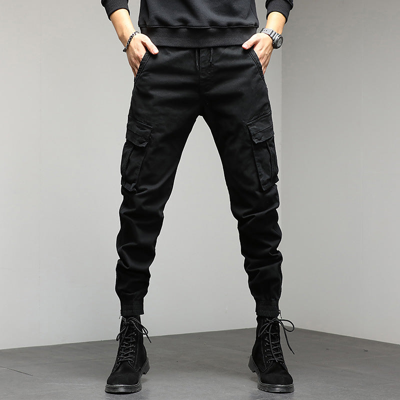 Herren Tapered Utility-Cargo-Jogger mit Tunnelzugbund, verstärkten Kniepartien & Mehrfach-Taschen Drune