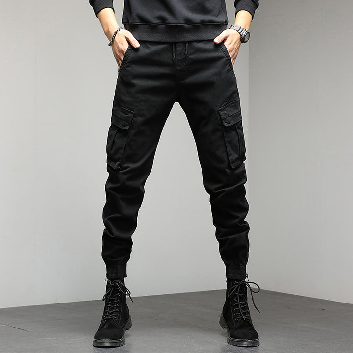 Herren Tapered Utility-Cargo-Jogger mit Tunnelzugbund, verstärkten Kniepartien & Mehrfach-Taschen Drune
