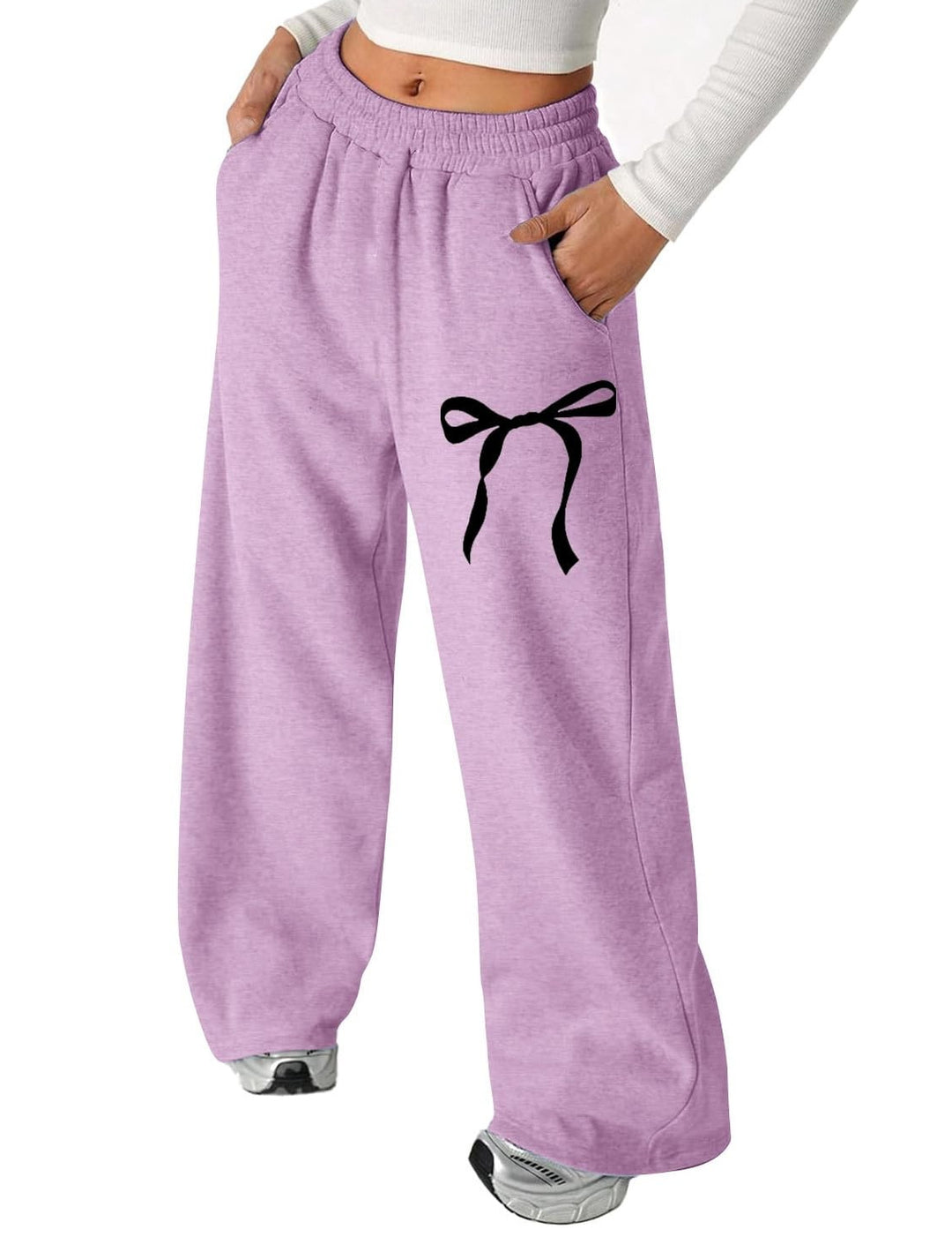 Damen Freizeithose mit stilvollem Schleifenmotiv und bequemer Passform Drune