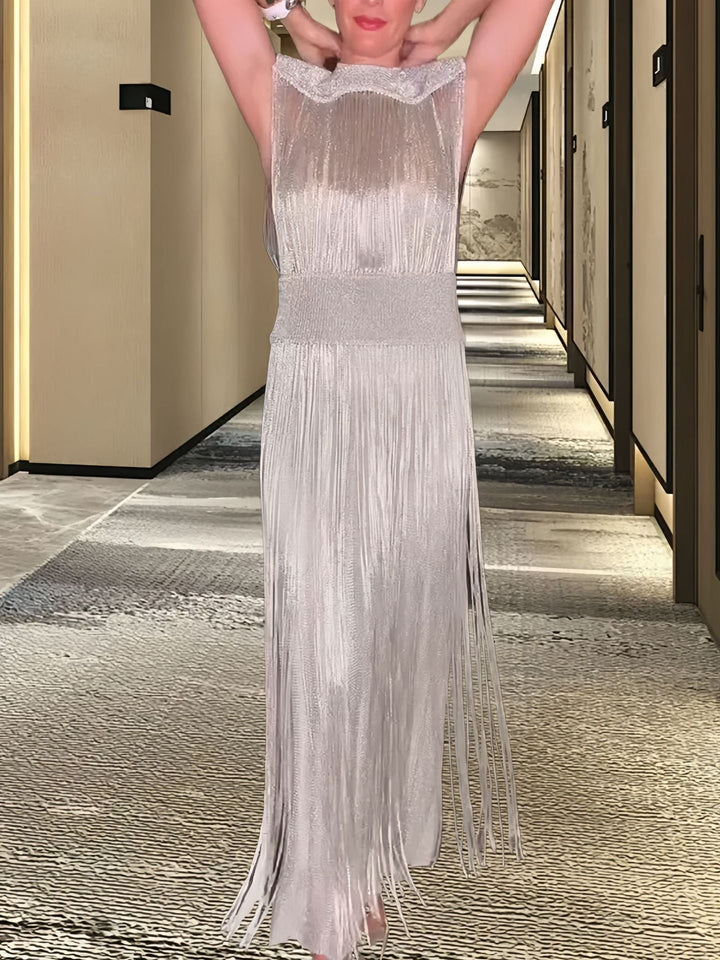 Damen Elegantes Abendkleid mit schwingendem Saum Drune